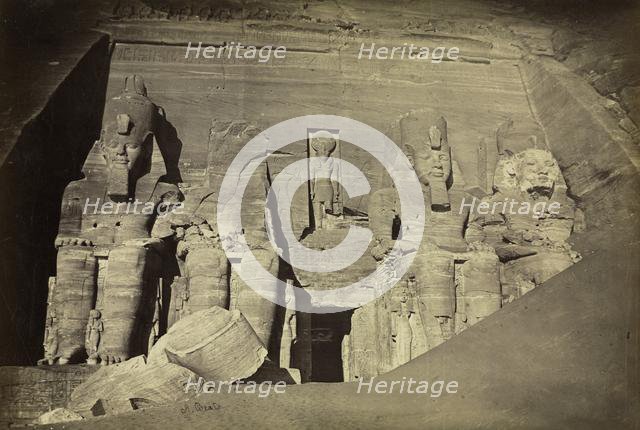 Temple of Ramesses II, Abu Simbel, c. 1860s. Creator: Antonio Beato (British, c. 1825-1903).