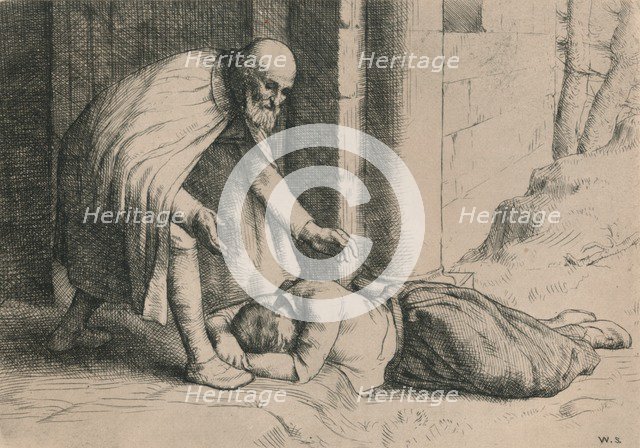 'Mercy Swoons Before the Gate', c1916. Artist: William Strang.