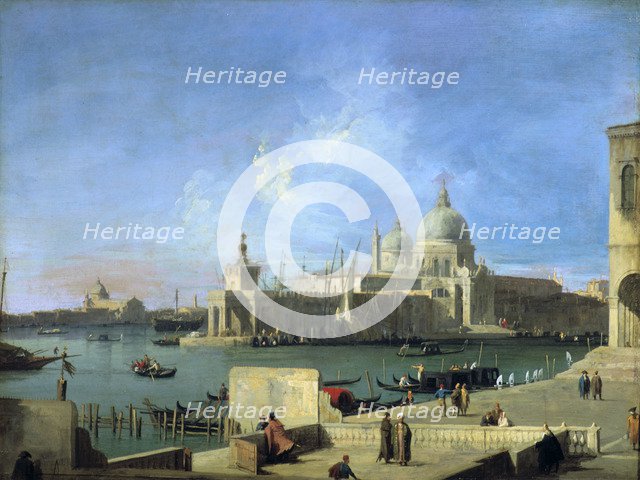 'View of the Salute from the Entrance of the Grand Canal', Venice, c1727-1728. Artist: Canaletto