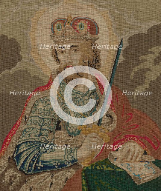 Embroidered picture, 19th century. Creator: Unknown.