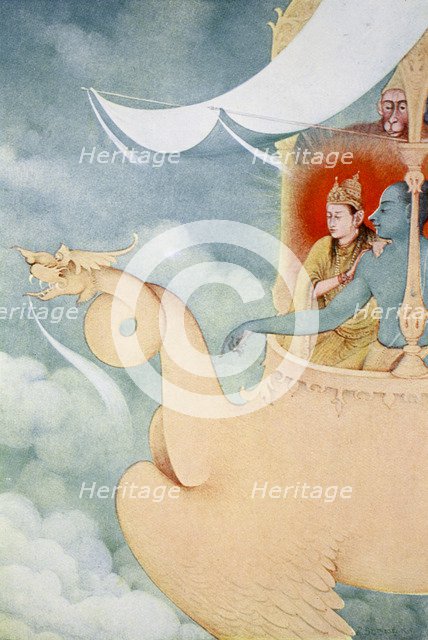 The return of Rama, 1913.  Artist: K Venkatappa