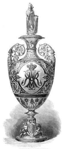 Wedding presents from the Queen to the Princess of Wales: silver vase..., 1864. Creator: Unknown.