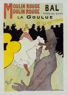 Affiche pour le Moulin Rouge "la Goulue"., c1898. Creator: Henri de Toulouse-Lautrec.