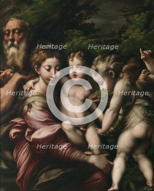 The Holy Family with Angels. Artist: Parmigianino (1503-1540)
