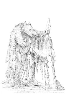 Native American shaman, 1841.Artist: Myers and Co