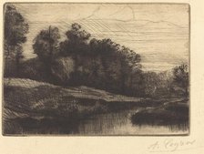 Sunset (Le soir (Coucher de soleil)). Creator: Alphonse Legros.