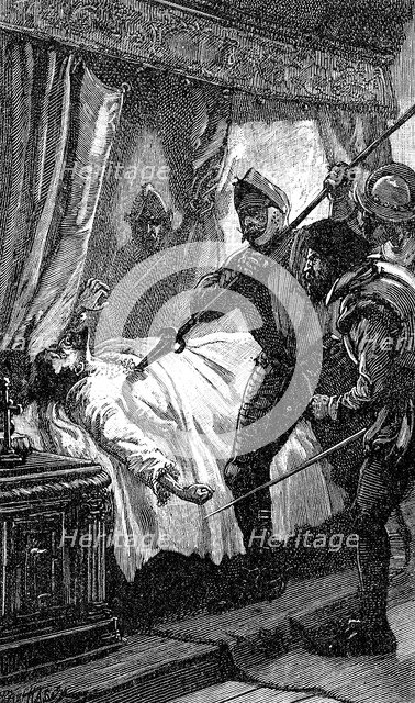 Assassination of Albrecht von Wallenstein, Austrian soldier, 1634 (19th century). Artist: Unknown