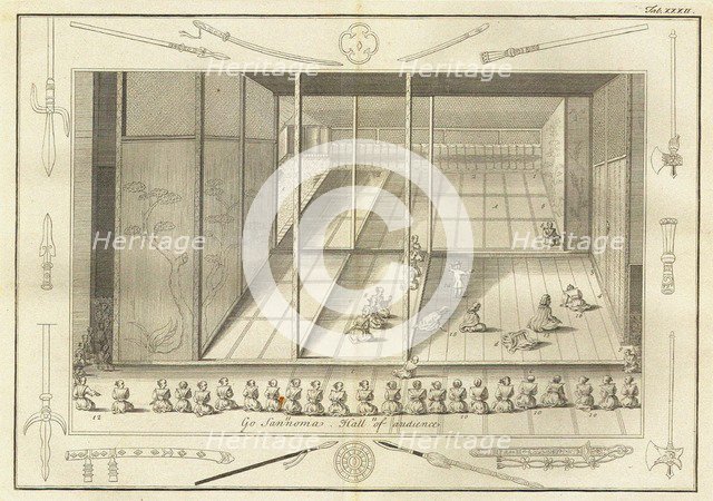 The hall of audience of the Dutch Ambassadors. (From The History of Japan by Engelbert Kaempfer), 17 Artist: Anonymous  