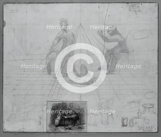 (Untitled) (Perspective Study for Illustration for Magazine Story, "Mr. Neelus Peeler's Conditions") Creator: Thomas Eakins.