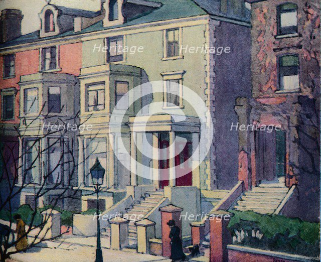 'Houses in Sunlight, Hampstead', c20th century. Artist: Robert Polhill Bevan.