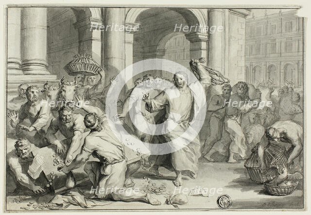 Christ Driving the Money-Changers from the Temple, n.d. Creator: Ottmar Elliger, the younger.