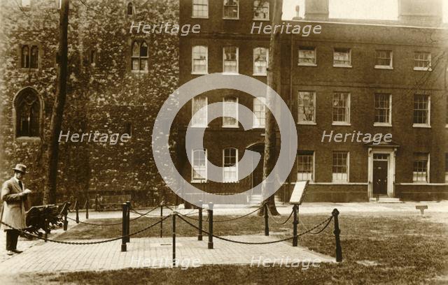 'Tower of London. The Scaffold Site', c1910.  Creator: Unknown.