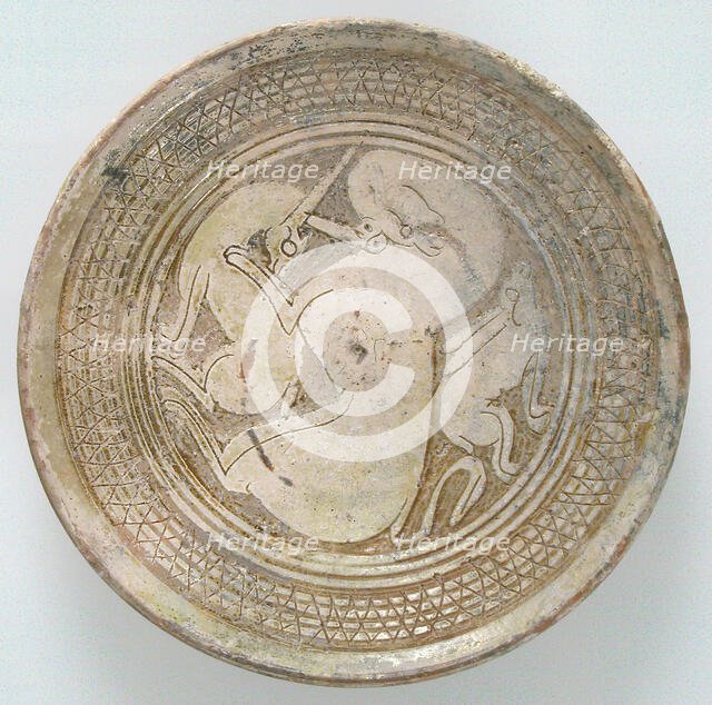 Bowl with Three Animals, Byzantine, 1100-1300. Creator: Unknown.