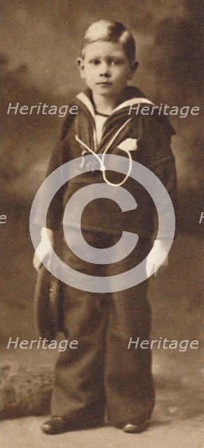 'Still-sailor-suited - Prince Albert at the age of six', c1901 (1937). Artist: Unknown.