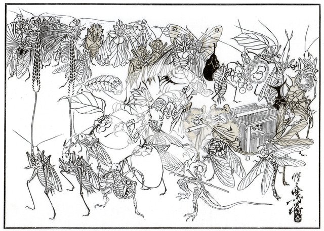 'The Insect Daimio Cortege', 1878 (1886). Artist: Unknown