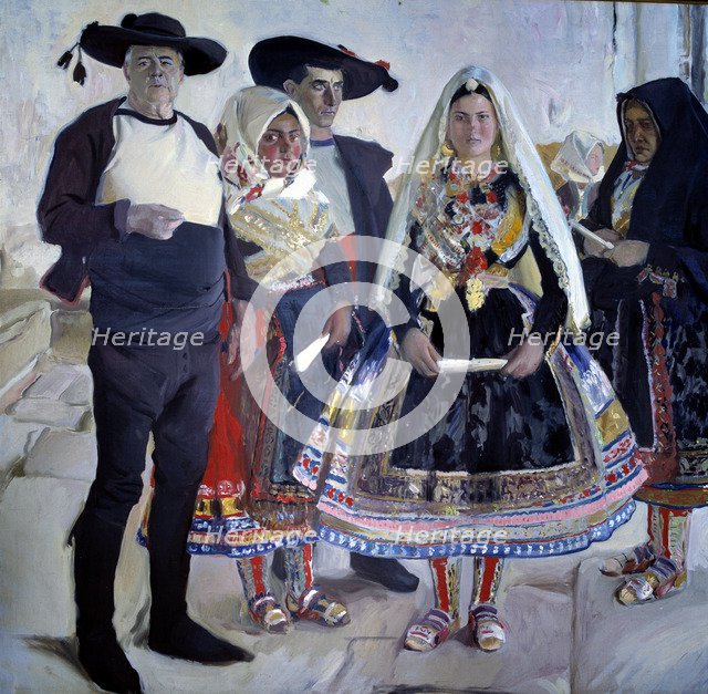  'Types of Lagartera', oil, 1912 by Joaquin Sorolla.