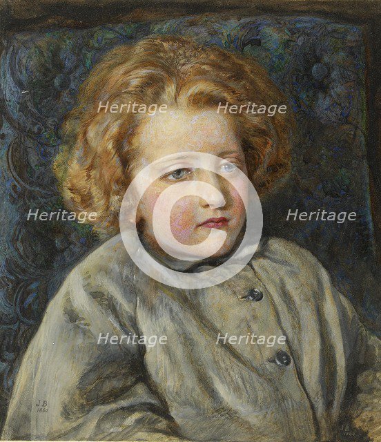 Portrait of Laura Theresa Epps (Lady Alma-Tadema) as a Child, 1860. Artist: John Brett.