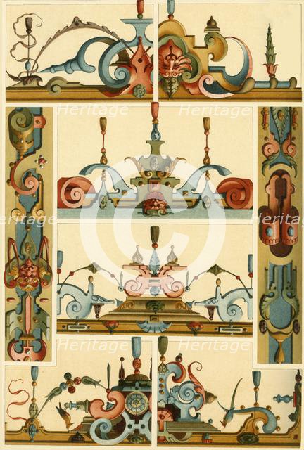 German Renaissance wall painting and ornament in stone and wood, (1898). Creator: Unknown.