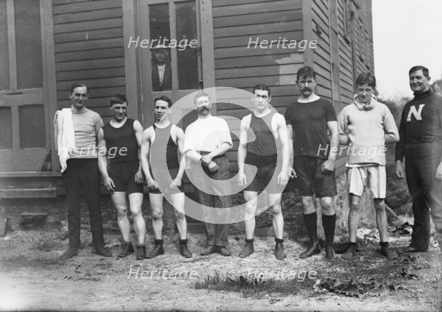 Trainer Hayes; Warnes; Allen; Sec'y Calver; Spenceley; Parks; Erskine..., between c1910 and c1915. Creator: Bain News Service.