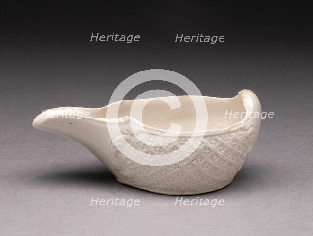 Pap Boat, Staffordshire, 1750/59. Creator: Staffordshire Potteries.
