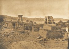 Ruines et Village de Begueh, petite ile à l'Ouest de Philae, April 11, 1850. Creator: Maxime du Camp.