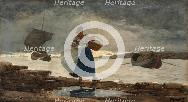 Inside the Bar, 1883. Creator: Winslow Homer.