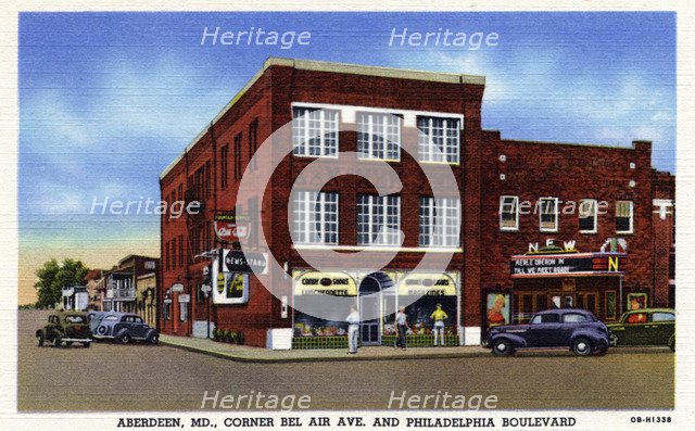 Corner of Bel Air Avenue and Philadelphia Boulevard, Aberdeen, Maryland, USA, 1940. Artist: Unknown