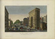 Vue de la Porte Saint-Denis, prise du boulevard du même nom, 1817-1824. Creator: Courvoisier-Voisin, Henri (1757-1830).