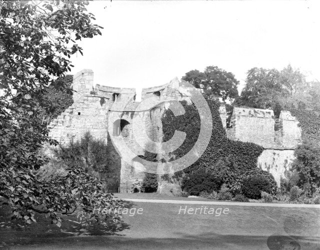 First bastion of the old city walls, New College, Oxford, Oxfordshire, 1907. Artist: Henry Taunt