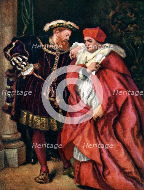 'Henry VIII and Cardinal Wolsey', c1888, (c1920). Artist: Sir John Gilbert