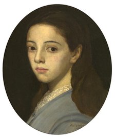 Portrait of a Girl, 1872. Creator: Pieter Verhaert.