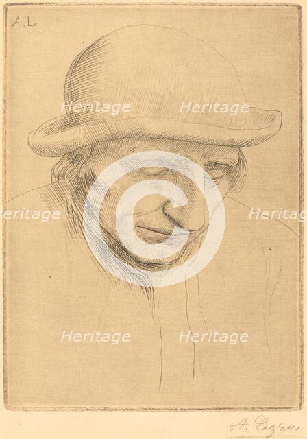 Peasant in a Round Hat (Paysan avec chapeau rond). Creator: Alphonse Legros.