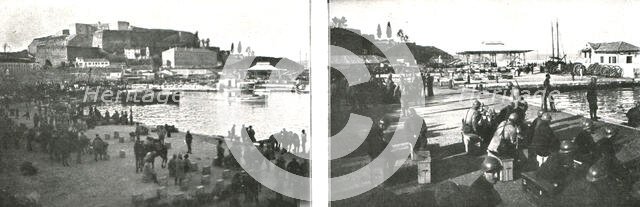 'Corfou, Base Serbe; Dans la nuit du 10 au janvier 1916, le 6 bataillon de chasseurs..., 1916 (1924) Creator: Unknown.