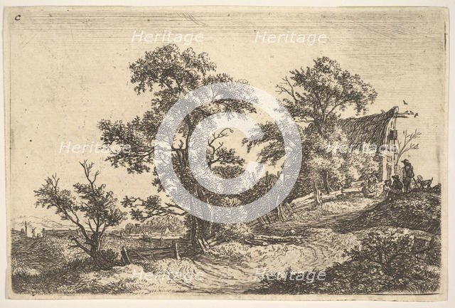 A Cottage on a Hill. Creator: Anthonie Waterloo.