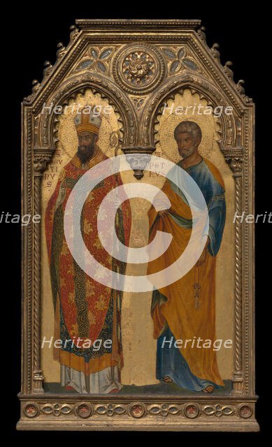 Saints Augustine and Peter, About 1350. Creators: Paolo Veneziano, Workshop of Paolo Veneziano.