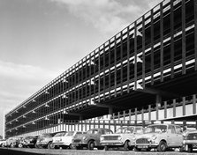 Doncaster North Bus Station car park, South Yorkshire, 1967.  Artist: Michael Walters