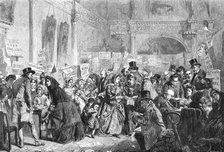 "Infant Orphan Election at the London Tavern - Polling", by G.E. Hicks..., 1865. Creator: W Thomas.