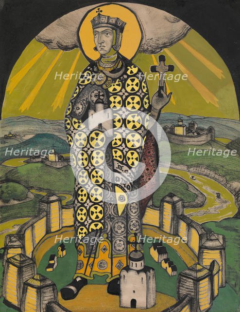 Saint Olga, Princess of Kiev. Artist: Roerich, Nicholas (1874-1947)