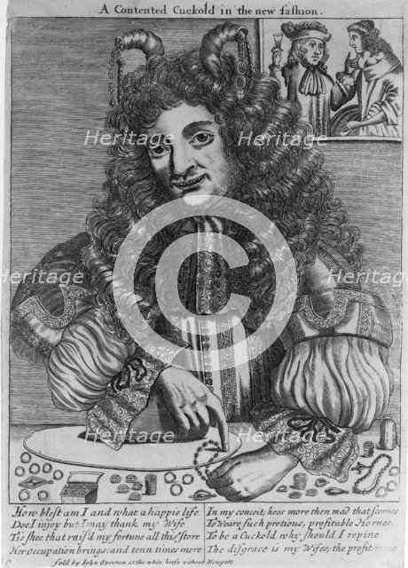 A Contented Cuckhold in the new fashion, c. 1680.