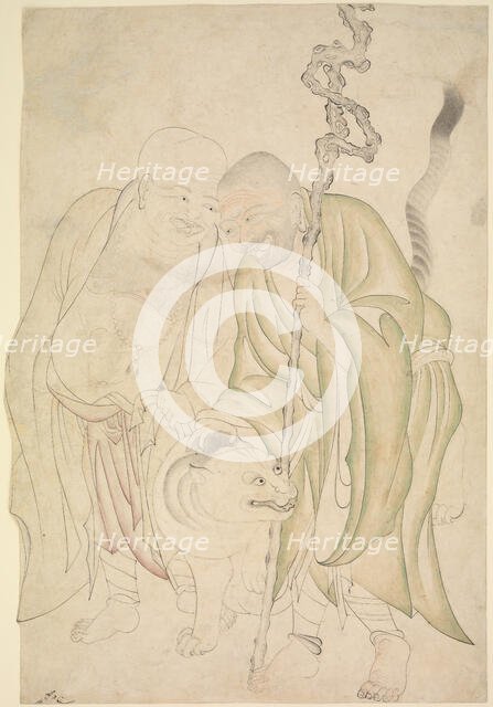 Two Lohans, ca. 1480. Creator: Unknown.