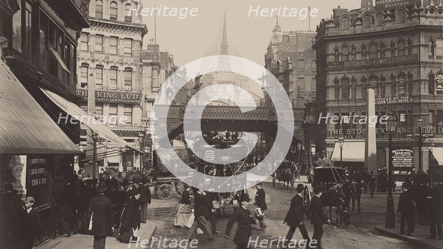 Fleet Street and Ludgate Circus in London, Second Half of the 19th century.