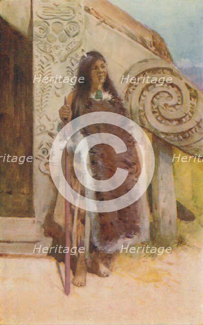 'Maori in Native Costume', 1924. Artist: Unknown.