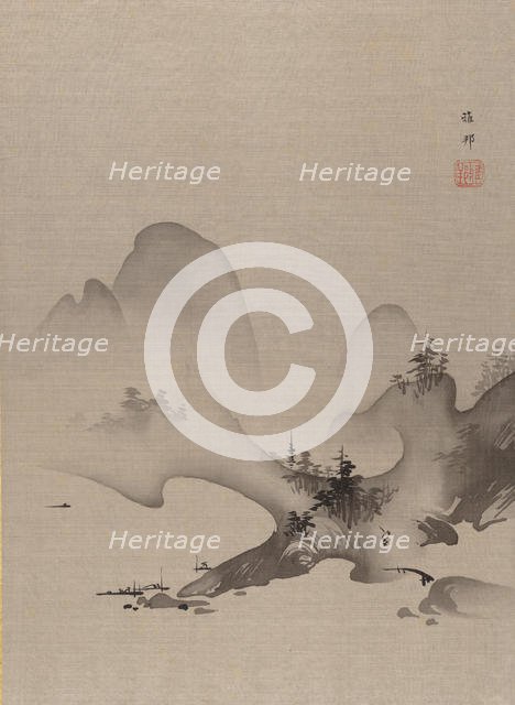 Lake and Mountains, ca. 1885-89. Creator: Hashimoto Gaho.