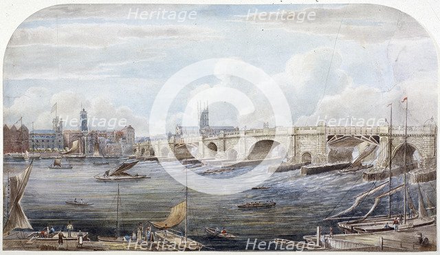 London Bridge (old), London, 1831. Artist: Anon