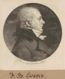 John B. Evens, 1800. Creator: Charles Balthazar Julien Févret de Saint-Mémin.