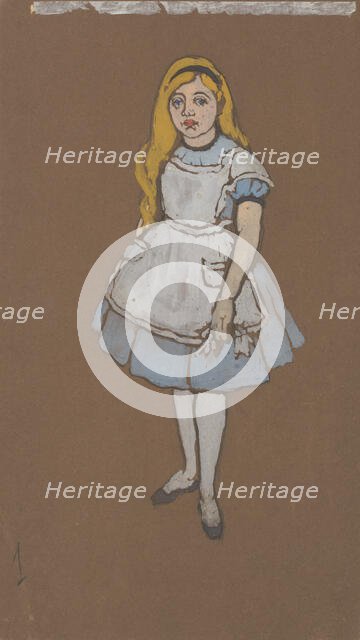 Alice (costume design for Alice-in-Wonderland, 1915), 1915. Creator: William Penhallow Henderson.