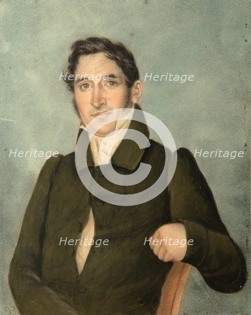 Portrait of a man wearing a frock coat (Poltoratsky), 1820s. Artist: Anonymous  