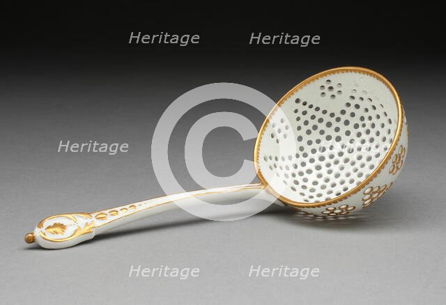 Sugar Sifter Spoon, Sèvres, 1750/65. Creator: Sèvres Porcelain Manufactory.