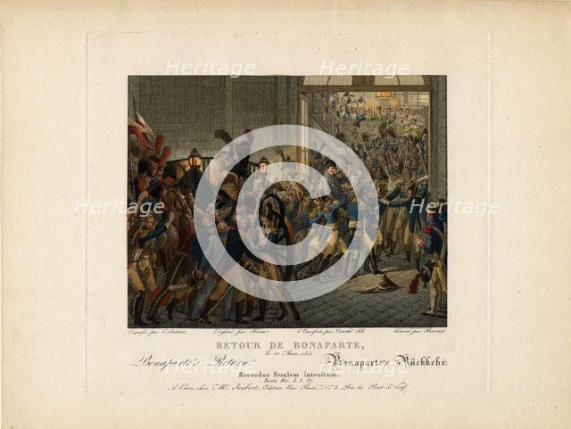 Napoleon Returning from the Island of Elba, 1815. Artist: Heim, François-Joseph (1787-1865)