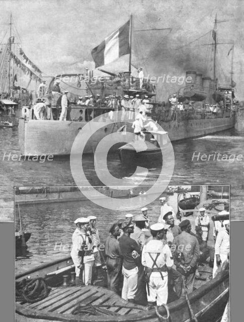 'Dans L'Adriatique; le "Bisson" rentre a brindisi, apres avoir coule le sous-marin..., 1915 (1924). Creator: Unknown.